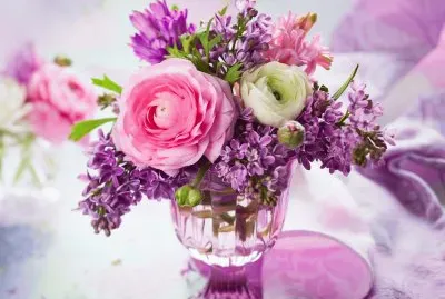 Pretty Display of Fresh Cut Flowers