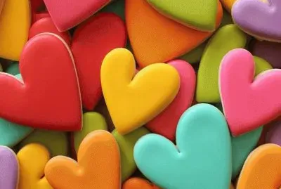 פאזל של Colored Hearts