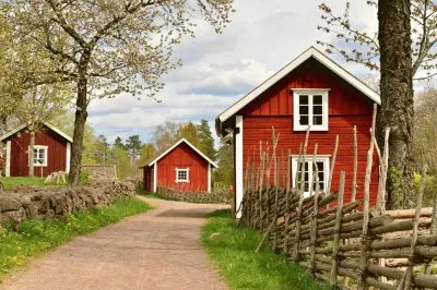 Old houses Sweden jigsaw puzzle