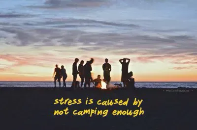 Stress is caused by not camping enough jigsaw puzzle