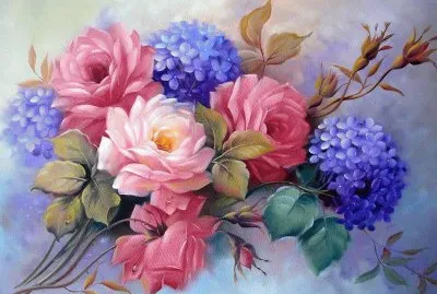 פאזל של Colored Flowers