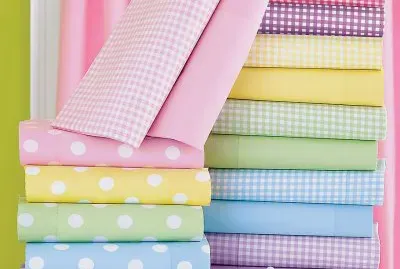 Gingham and Polka Dot Bed Sheets