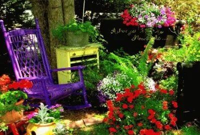 Rocking Chair in the Garden