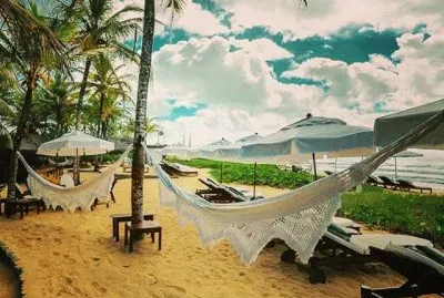 Hamacas en la Playa de Troncoso-BahÃ­a(BR)