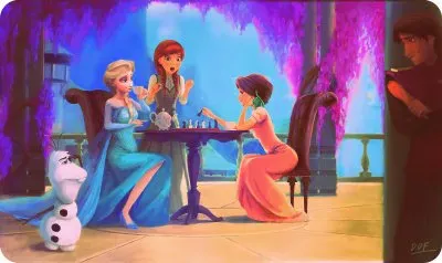 frozen y rapunzel jigsaw puzzle