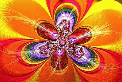 Colored jigsaw puzzle