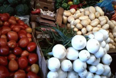 En el mercado Colonial, Uruapan