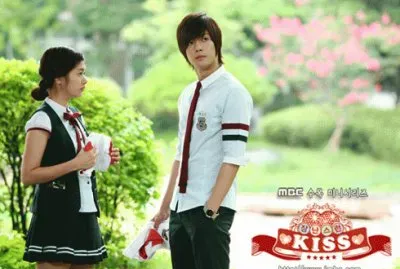 playful kiss