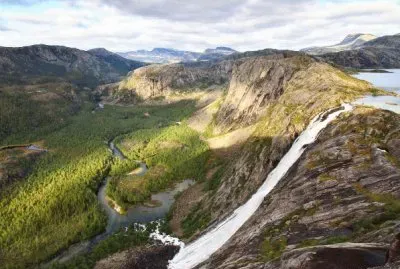 Parque Nacional Rago, Noruega - Cascada jigsaw puzzle