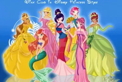 Belle Ariel Aurora Mulan SnowWhite Giselle Tiana jigsaw puzzle