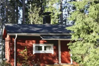 Sauna en medio del bosque, Finlandia