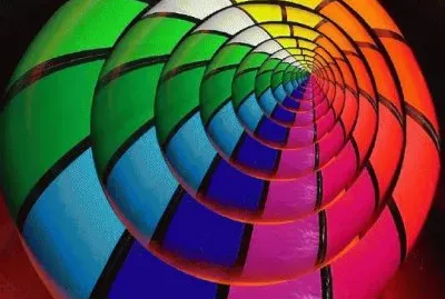 Colored jigsaw puzzle