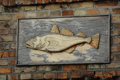 Fisch auf Tafel