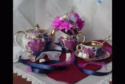 Pretty Flowers and Lace-Still Life Art