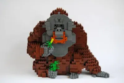 Increible figura de un Gorila realizada con Legos