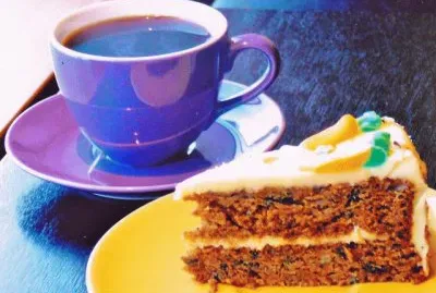 Coffee and Carrot Cake-Yummy!