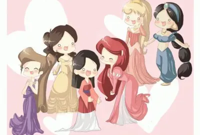 Megara Belle Mulan Ariel Aurora Jasmine
