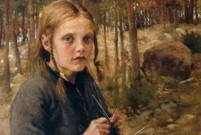 Elin Danielson-Gambogi A Girl Knitting Socks