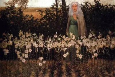 George Hitchcock Annunciation Lilies jigsaw puzzle