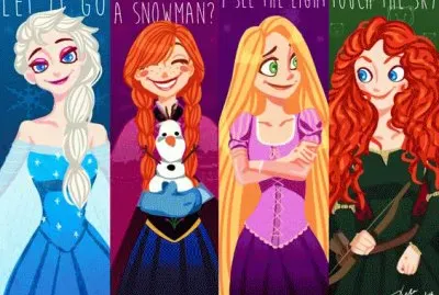 Elsa Anna Rapunzel Merida