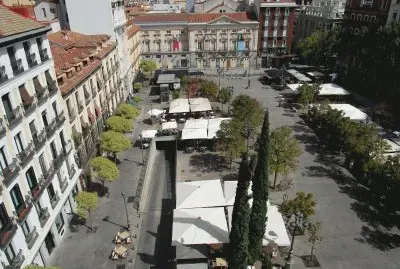 Plaza in Madrid, Spain