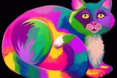 Bunte Katze jigsaw puzzle