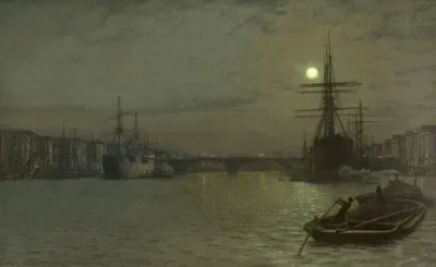 John Atkinson Grimshaw The Pool and London Bridge jigsaw puzzle