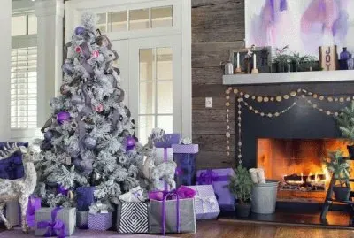 Gorgeous Lilac   White Christmas Display jigsaw puzzle