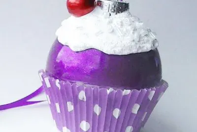 Royal Purple Cupcake Ornament