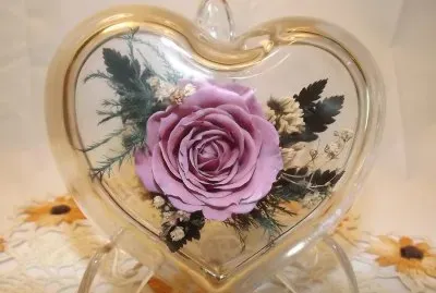 Freeze Dried Rose in Glass Heart jigsaw puzzle