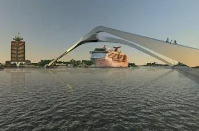 Puente Y-bridge, proyecto en Amsterdan, Holanda jigsaw puzzle