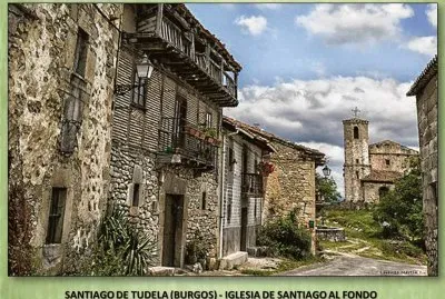 SANTIAGO DE TUDELA (BURGOS) - IGLESIA AL FONDO