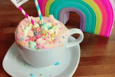 Colorful Unicorn Hot Chocolate