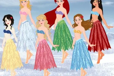 SnowWhite Elsa Aurora Ariel Belle Mulan