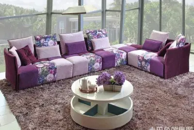 Brilliant Purple Living Room