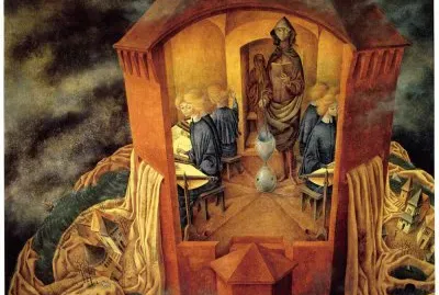 Remedios Varo, Bordando el Manto Terrestre (1961)