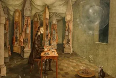 Remedios Varo, RevelaciÃ³n o El Relojero (1955)