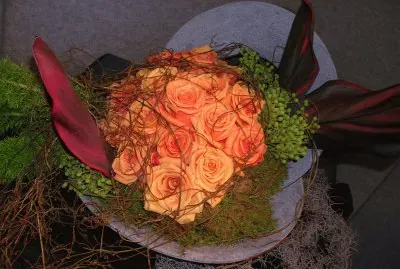Orange rose arrangement