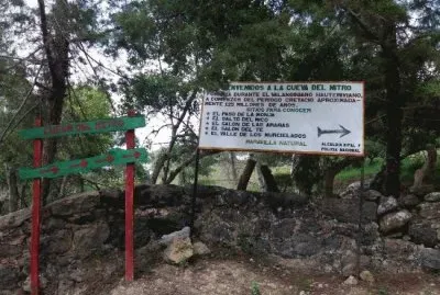aviso sobre la cueva