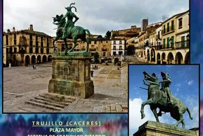 TRUJILLO (CÃCERES) PL. MAYOR ESTATUA FCO. PIZARRO