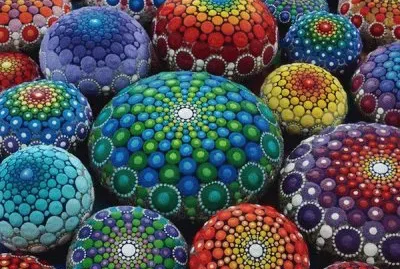 פאזל של mandalas sobre piedras