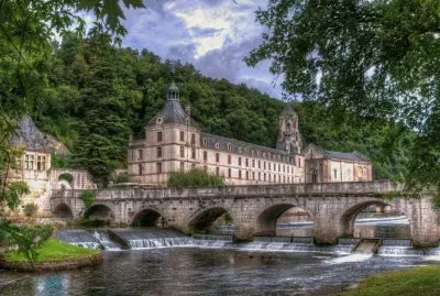 france_brantome_dordogne_bridge_castle_