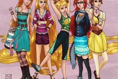 Giselle Rapunzel TinkerBell Ariel Belle