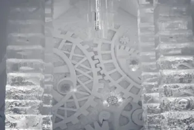 Ice Hotel Chandelier   Sculpture