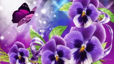 Gorgeous Purple Pansies jigsaw puzzle
