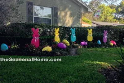 Easter Garden of Peeps and Eggs
