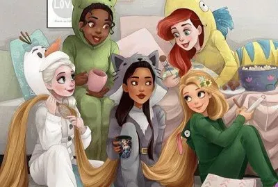 Elsa Tiana Pocahontas Ariel Rapunzel