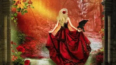 fantasÃ­a en rojo jigsaw puzzle