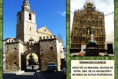 TARANCON (CUENCA) - ARCO, IGLESIA Y RETABLO