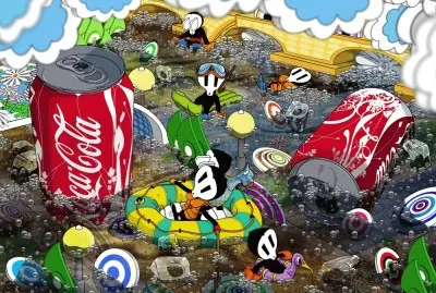 Coca cola, banco, minimalismo.jpg